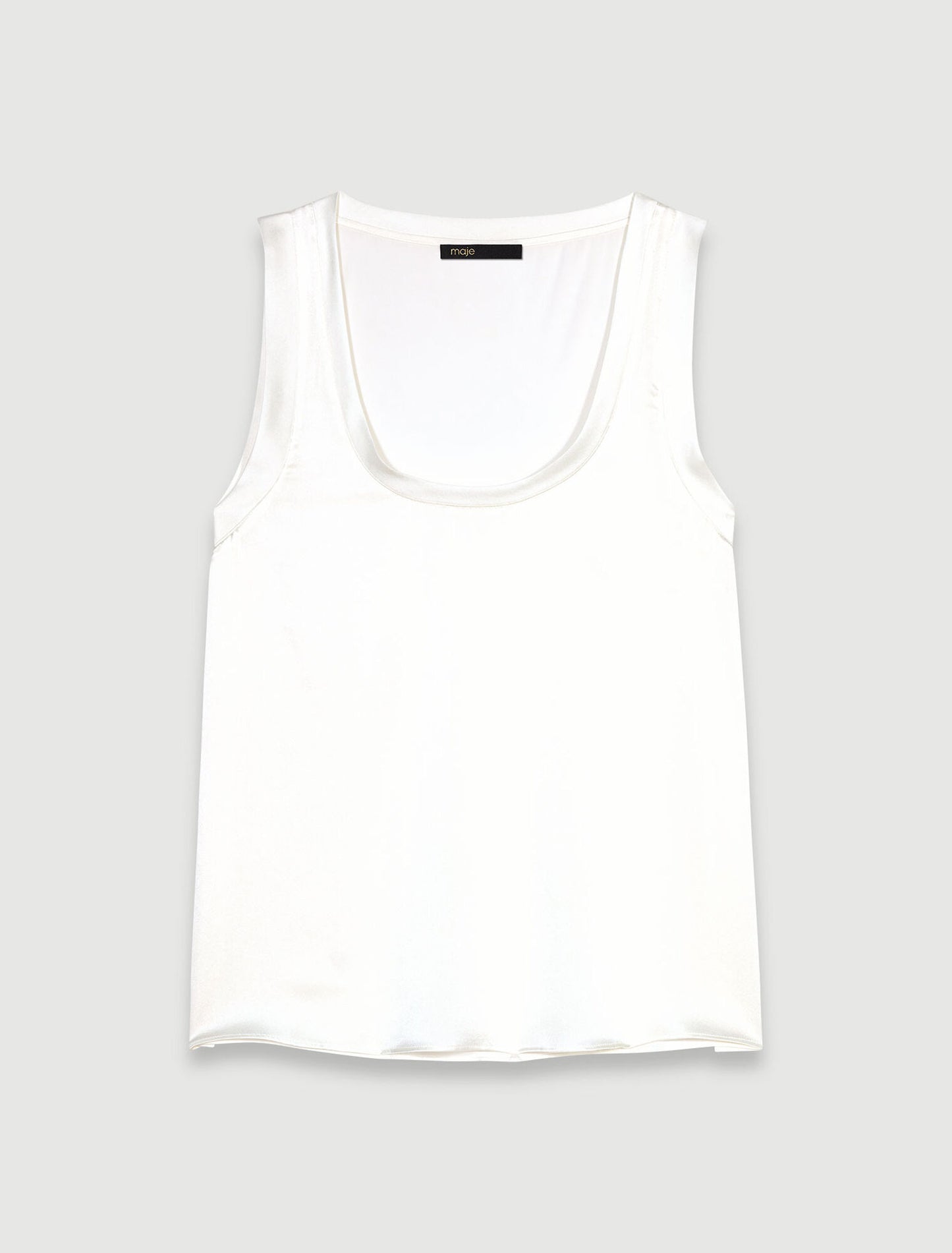 White-Silk tank top