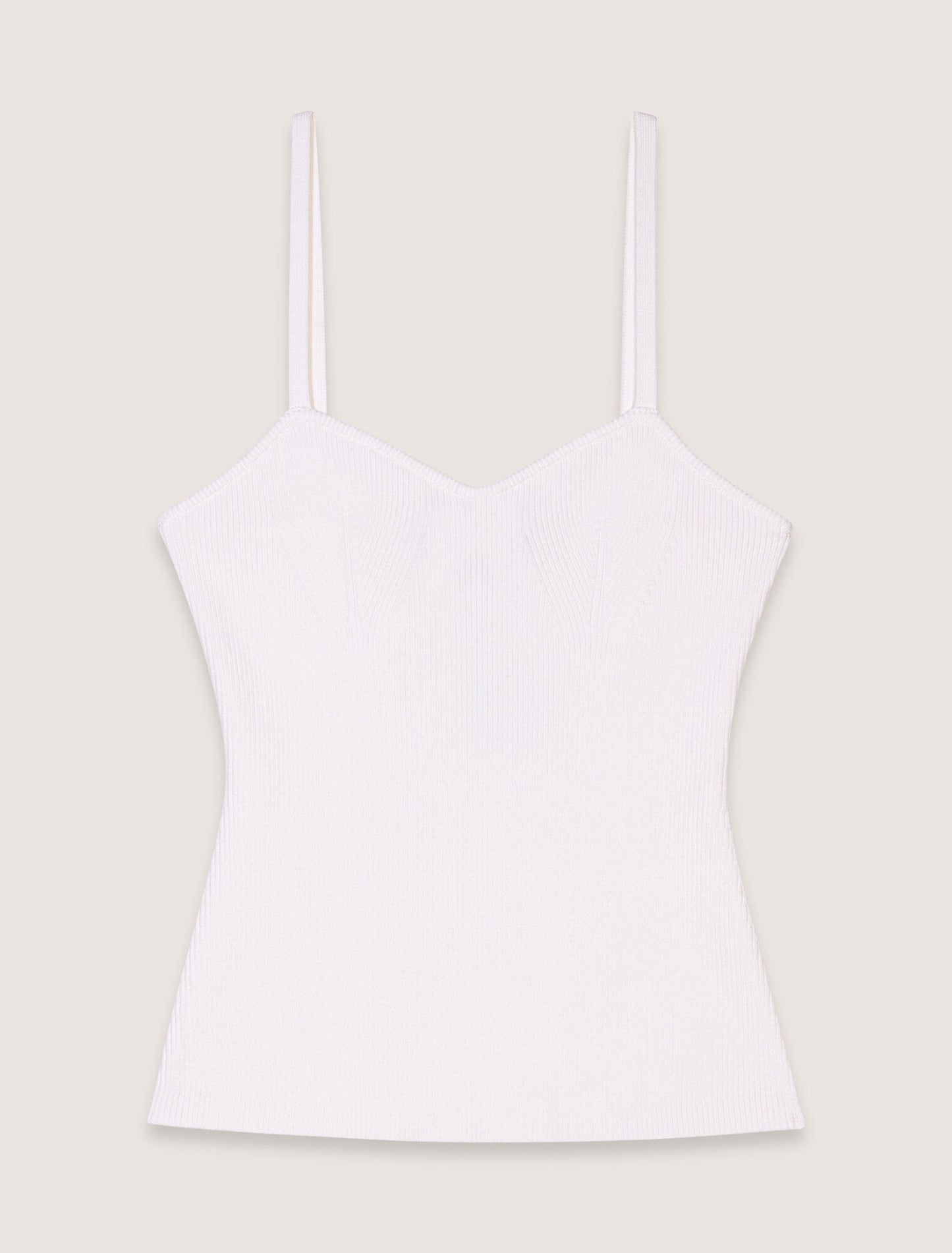 White-Rib knit top