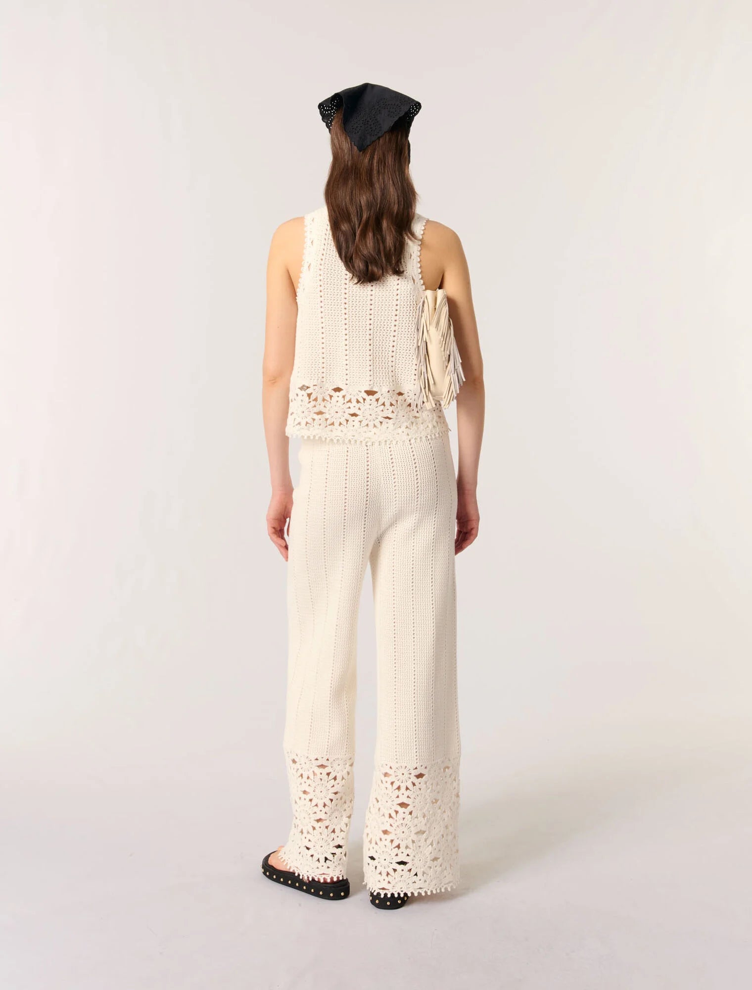 White-Crochet vest top