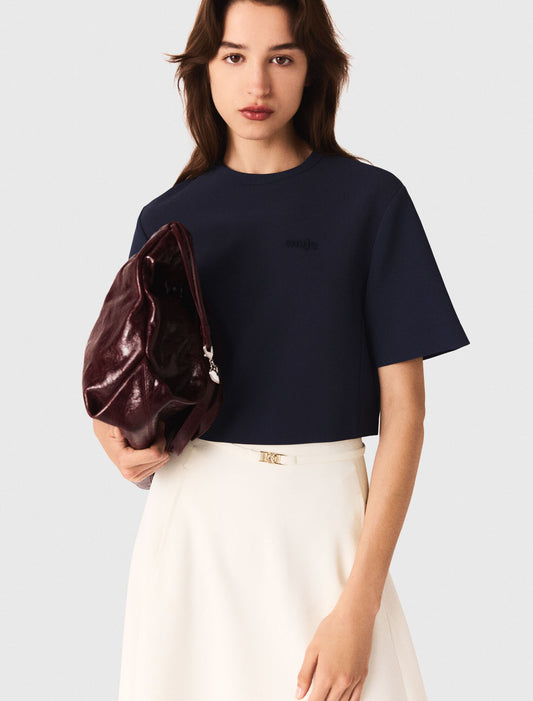 Heavy crepe short top