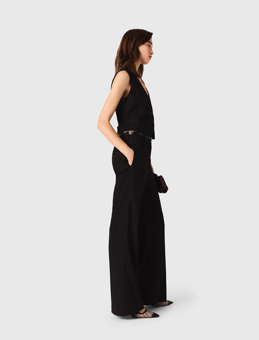 Diamanté tailored jacket Black