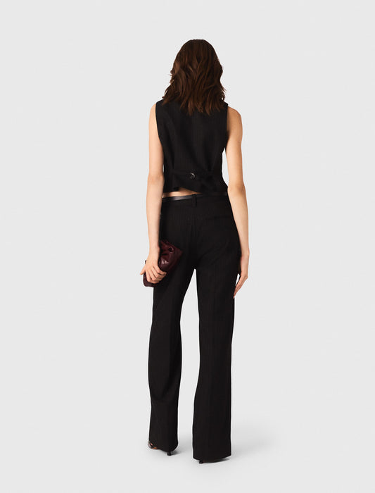 Diamanté tailored jacket Black