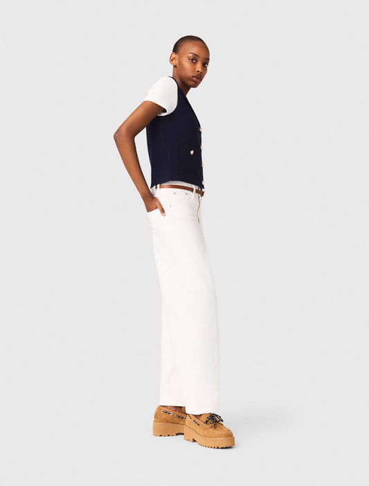 Polo Knit Cardigan Navy