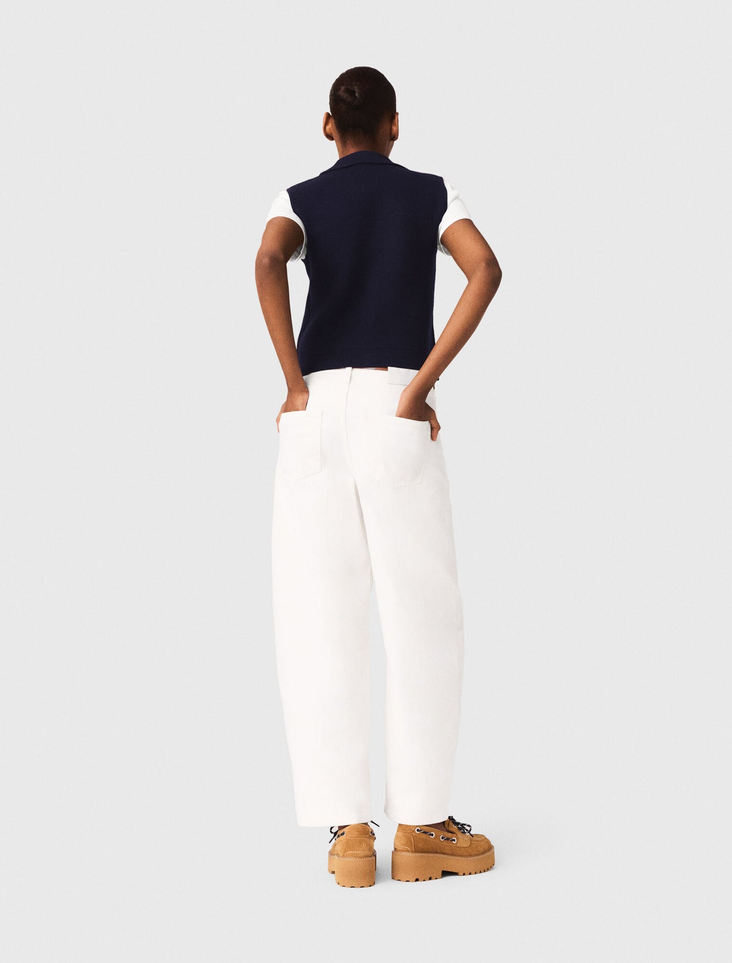 Polo Knit Cardigan Navy
