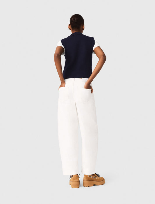 Polo Knit Cardigan Navy