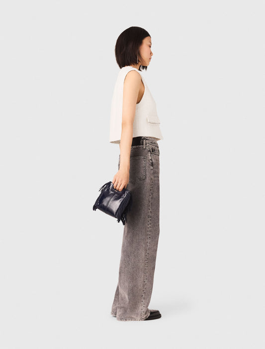 Beaded Tweed Jacket Ecru