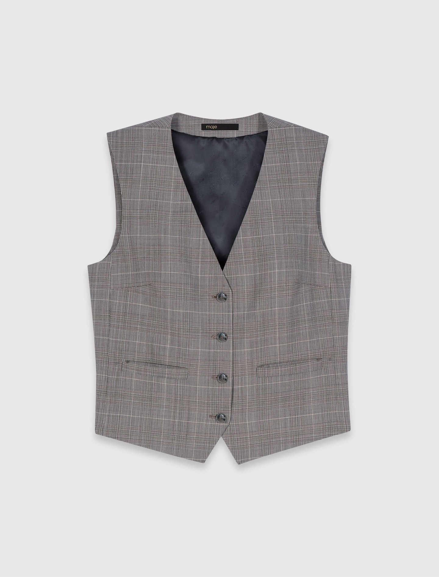 Checked Tailored Jacket GREY