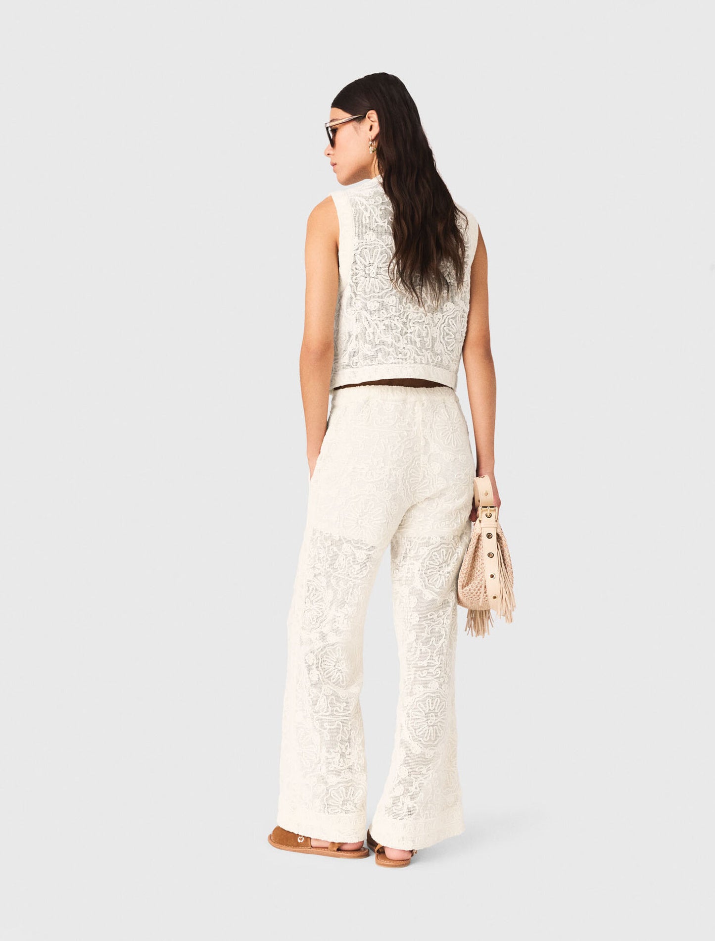 Guipure Lace Jacket Ecru