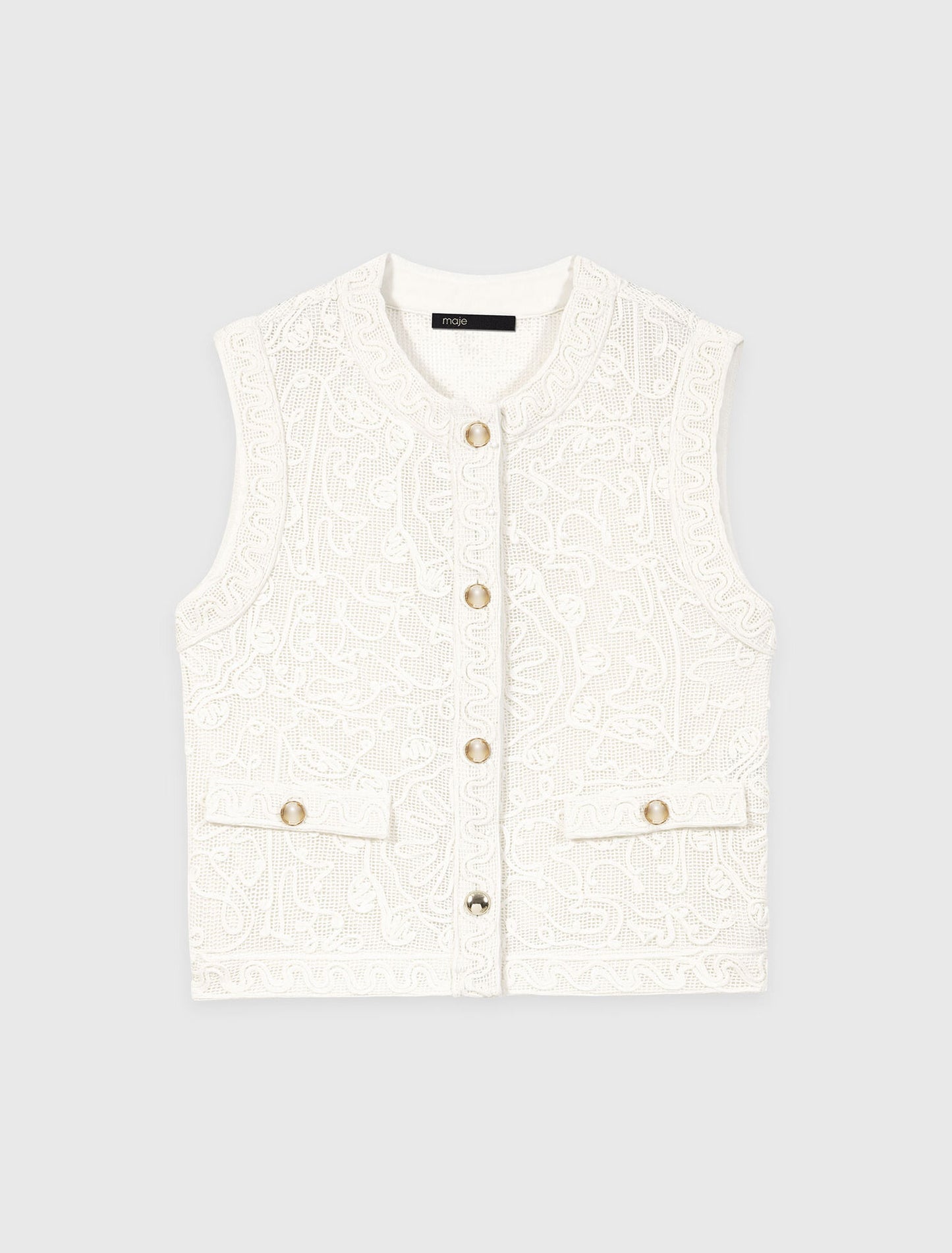 Guipure Lace Jacket Ecru