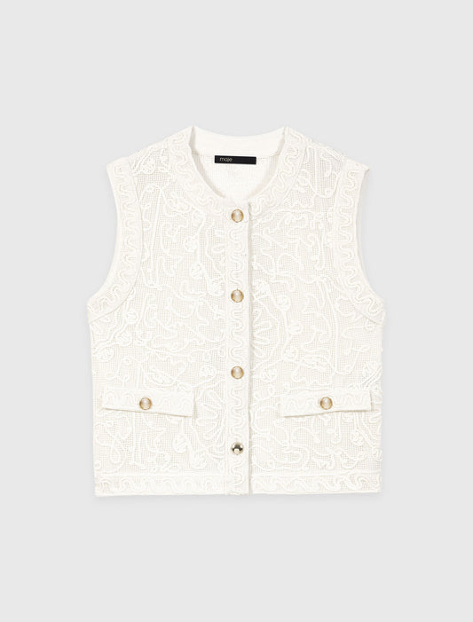 Guipure Lace Jacket Ecru