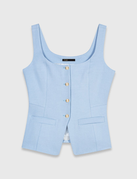 Long Tailored Jacket Blue Sky