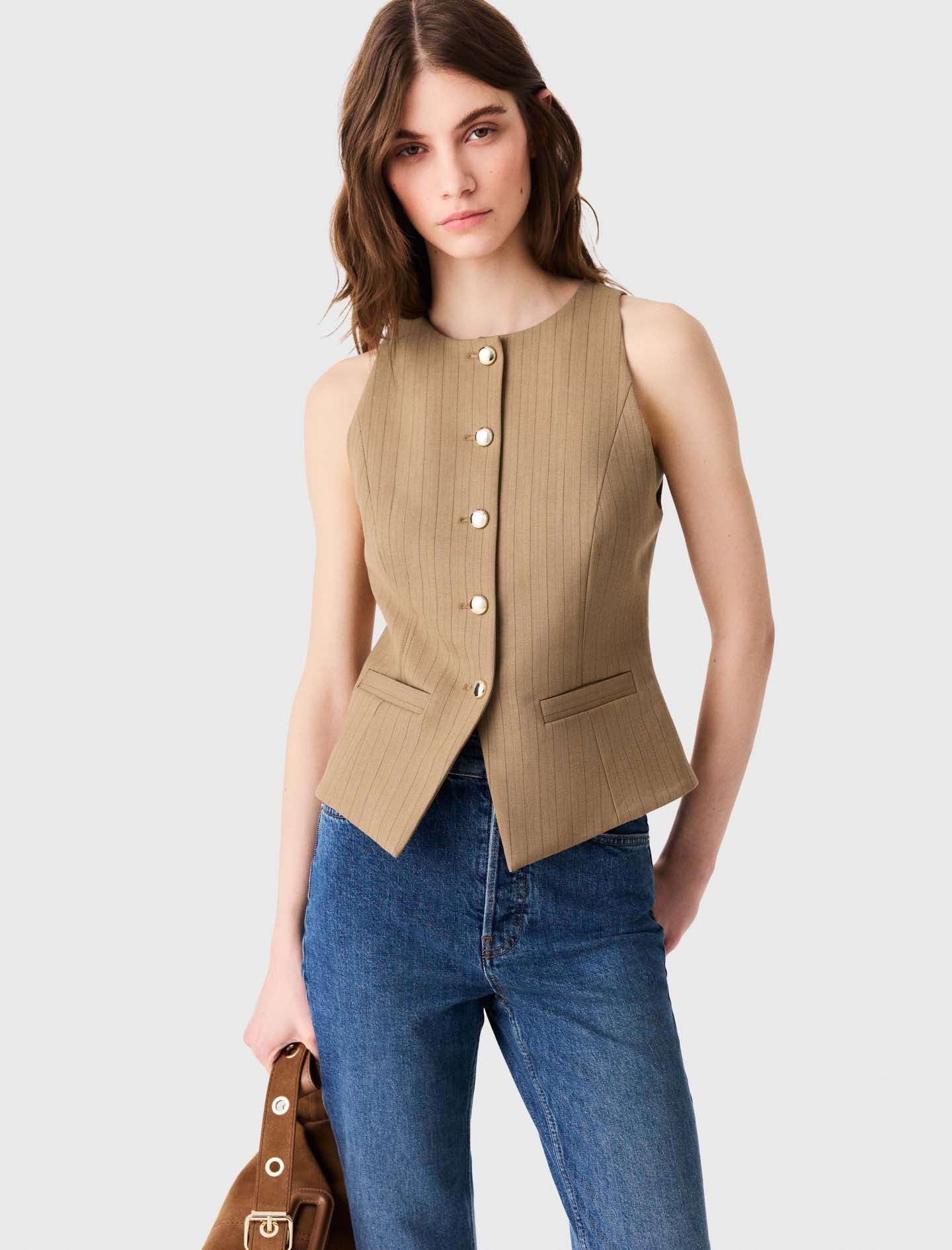 Long tailored jacket Beige