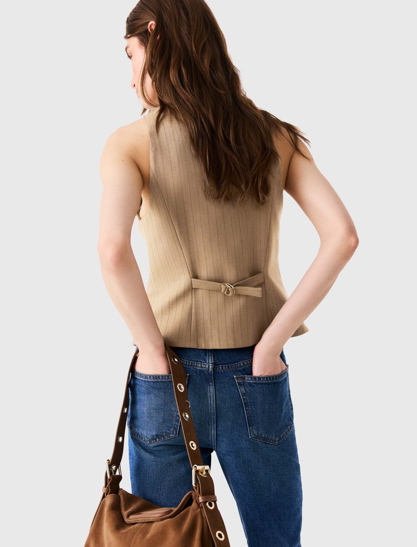 Long tailored jacket Beige