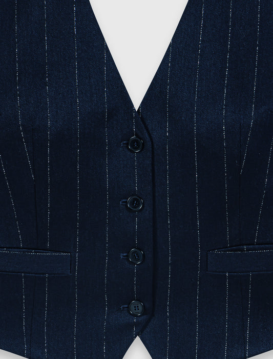 Tailored backless top Navy