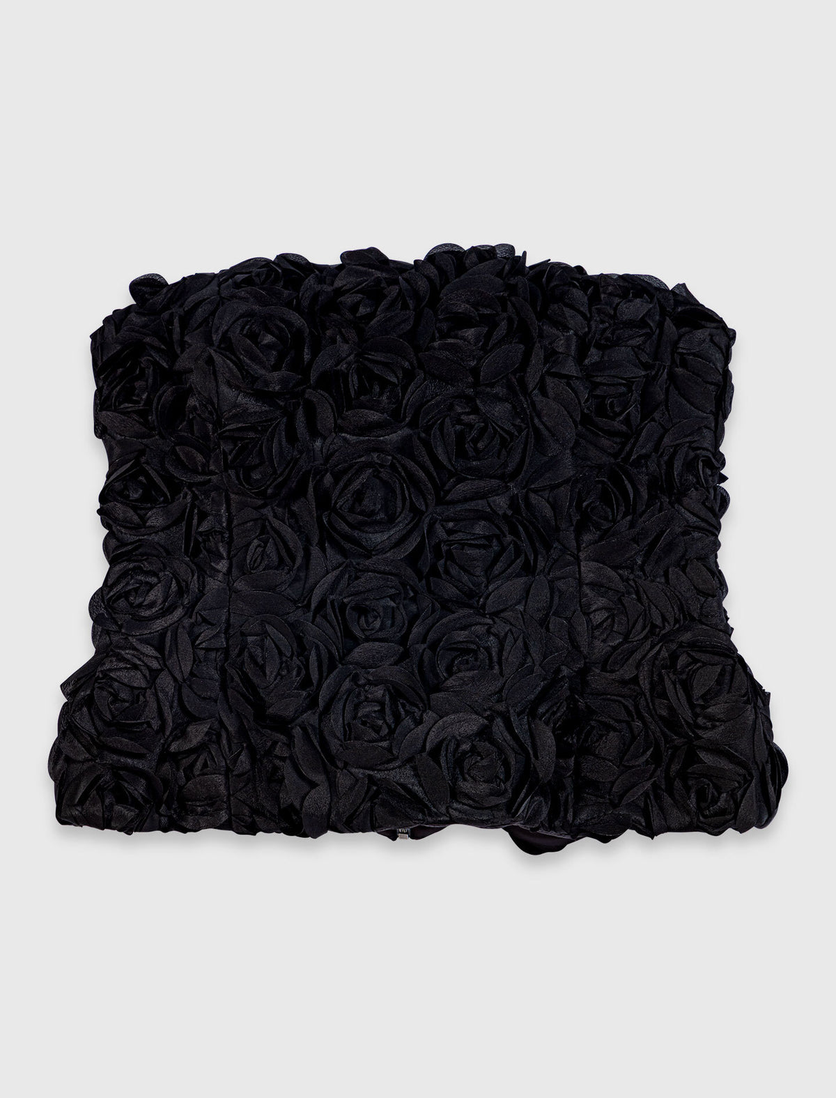 Flower-Embellished Top Black