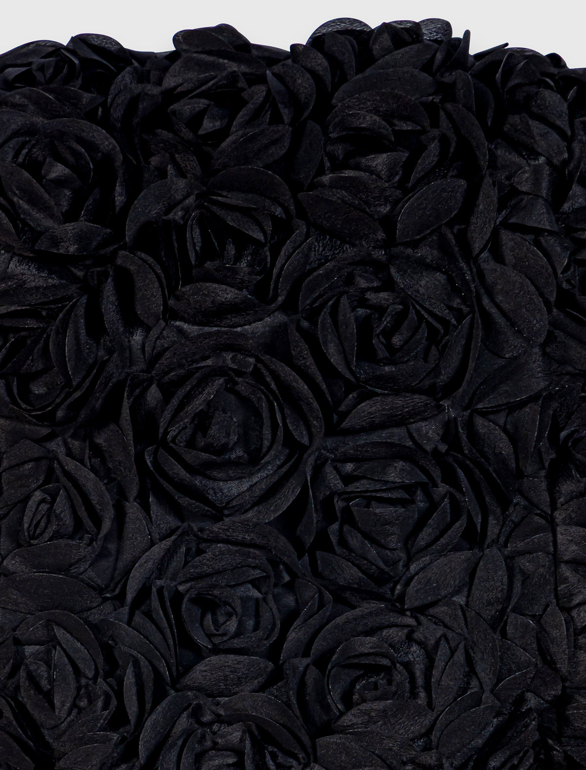 Flower-Embellished Top Black