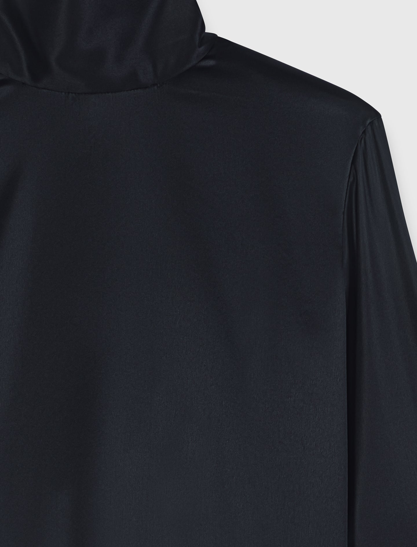 High-neck satin top Navy