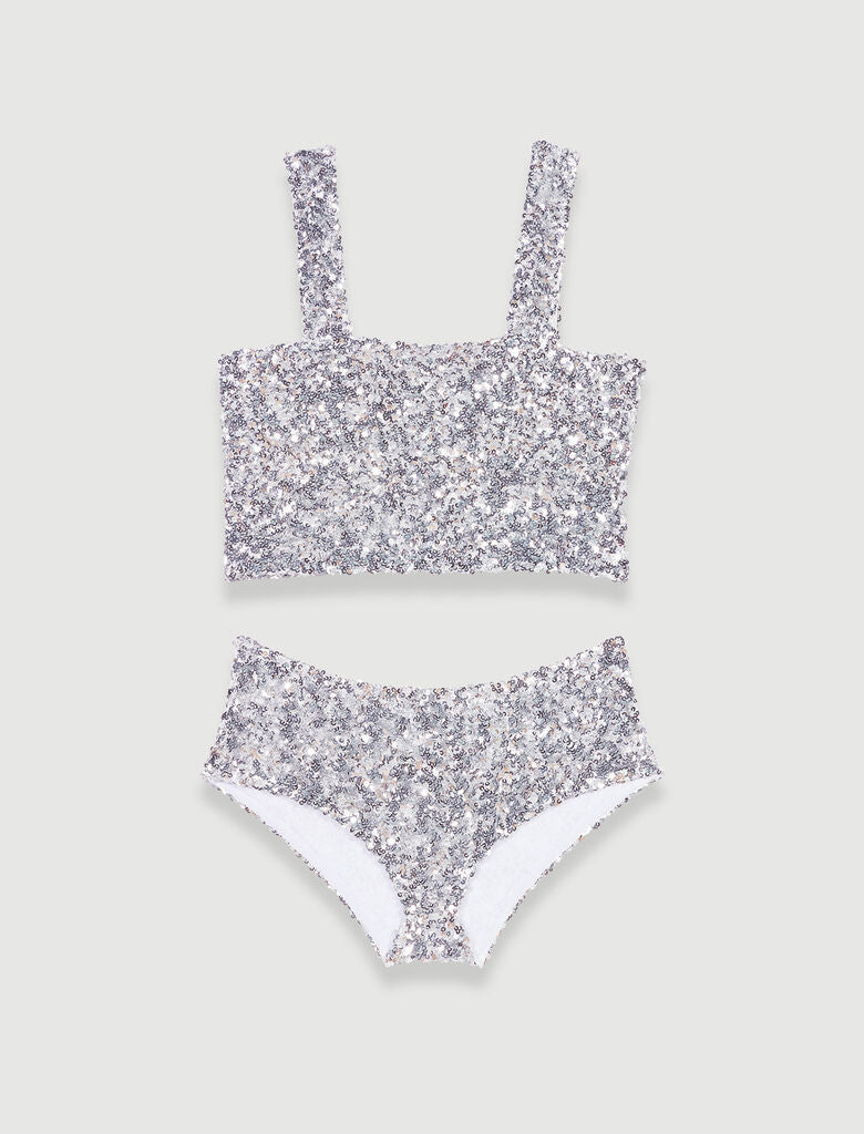 Silver-Sequinned Briefs