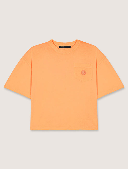 T-shirt with logo jewel detail