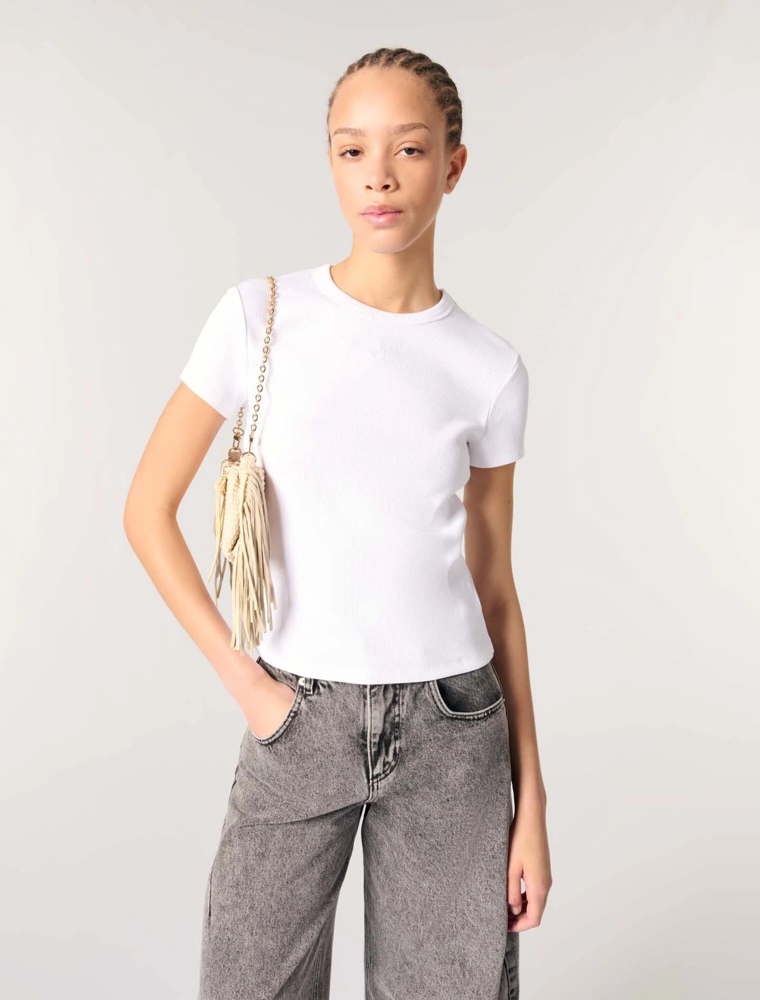 White-Cotton T-shirt