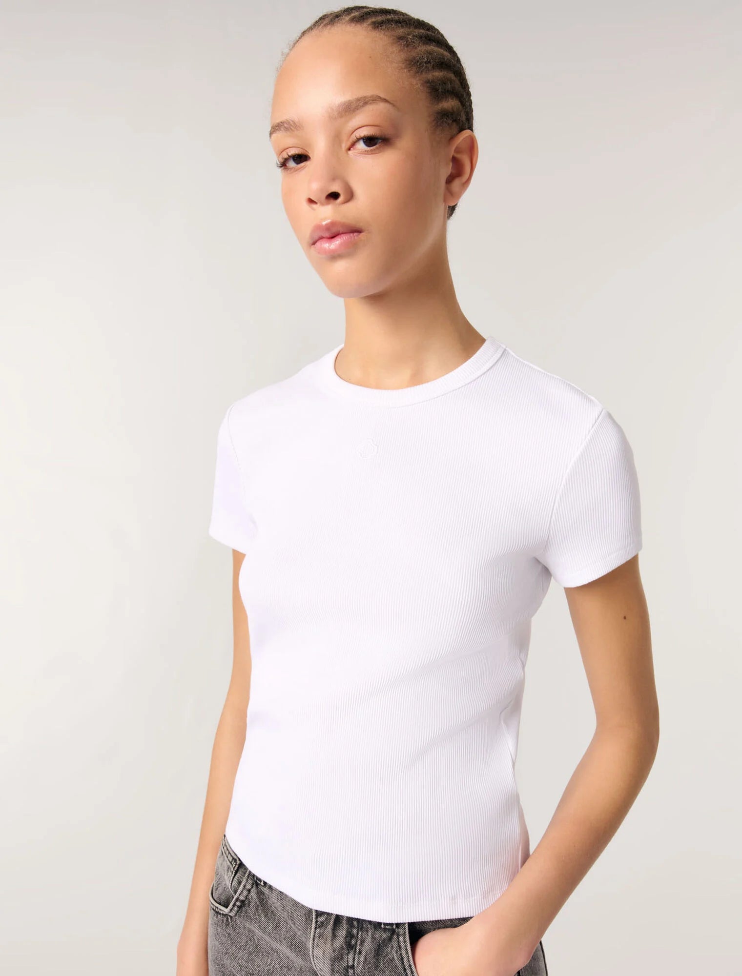 White-Cotton T-shirt