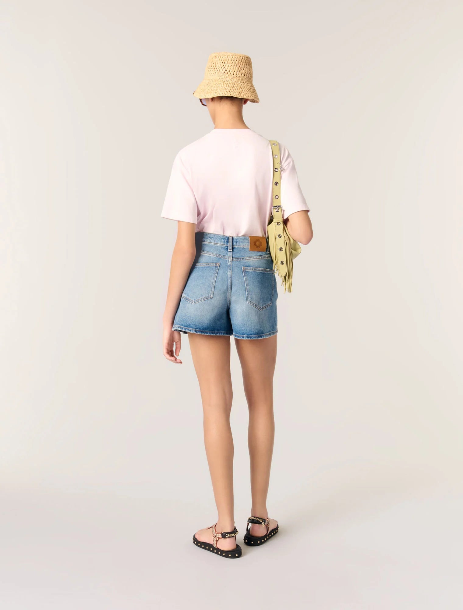 Pale Pink-Printed T-shirt