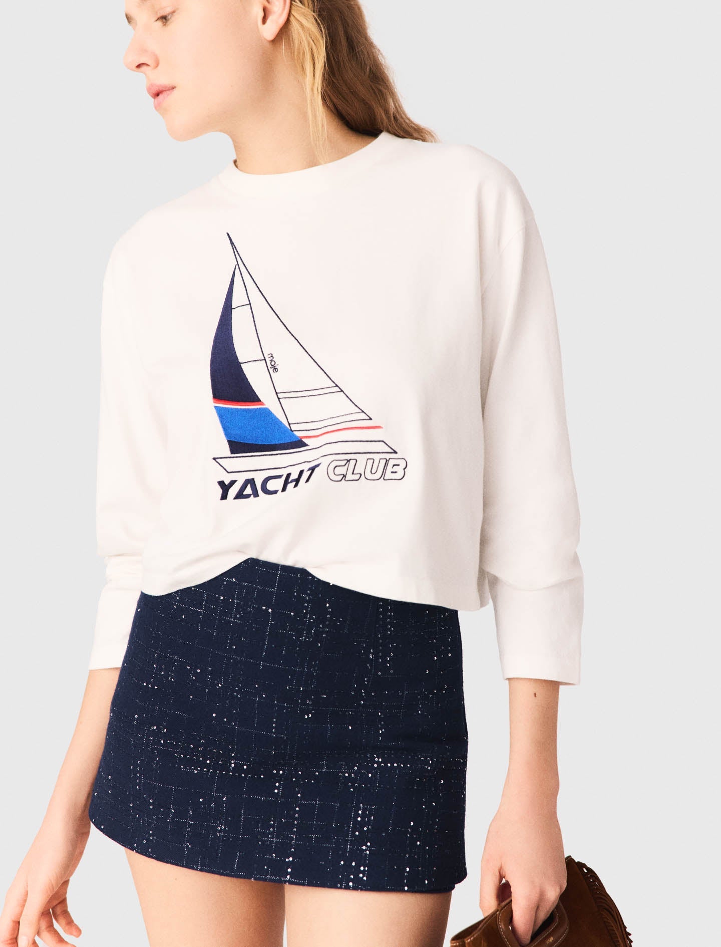 Boat Print T-Shirt WHITE