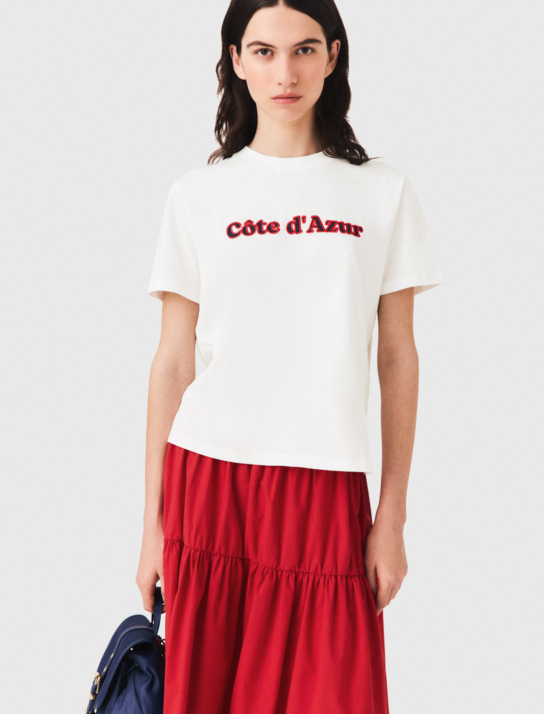 T-shirt with embroidery White