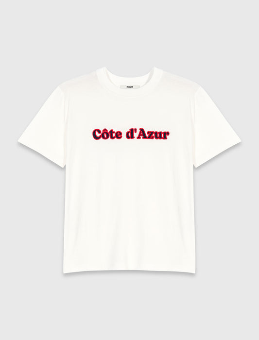 T-shirt with embroidery White