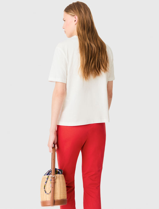T-shirt with fish print White