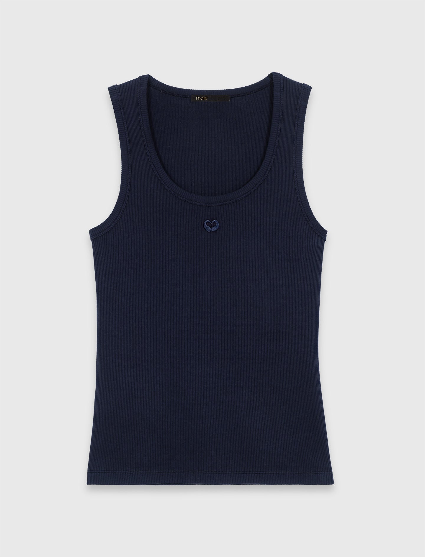 Rib Knit Tank Top NAVY