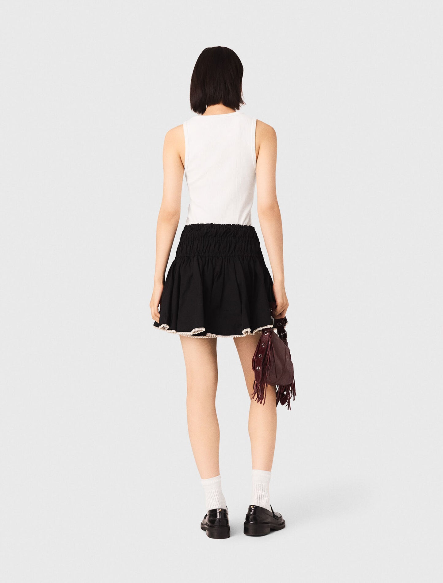 Rib Knit Tank Top White