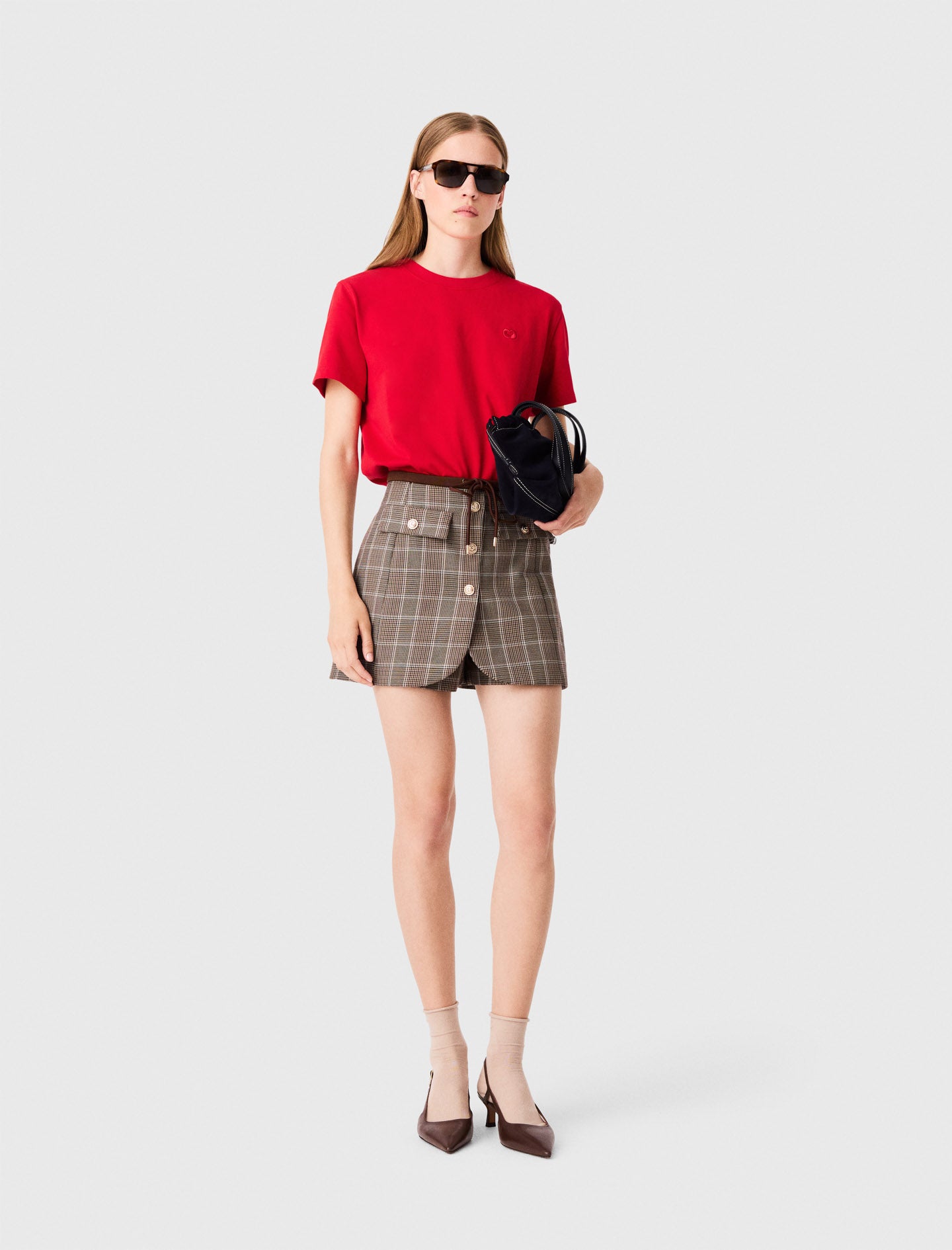 T-shirt with embroidered logo Red