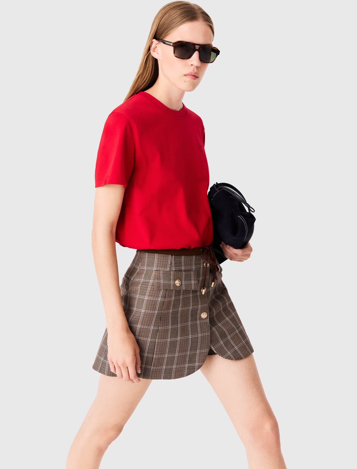 T-shirt with embroidered logo Red
