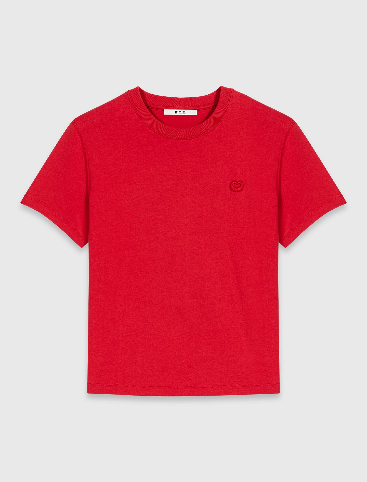 T-shirt with embroidered logo Red