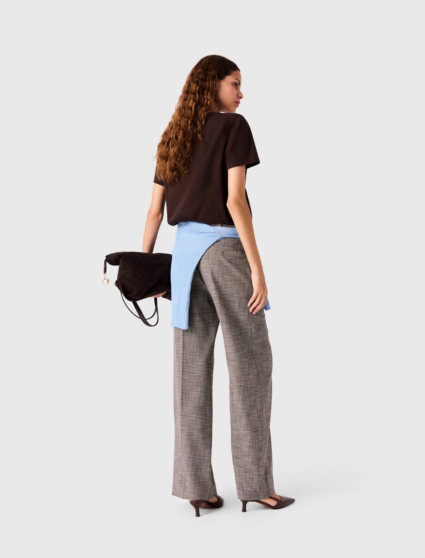 T-shirt with embroidered logo Dark Brown