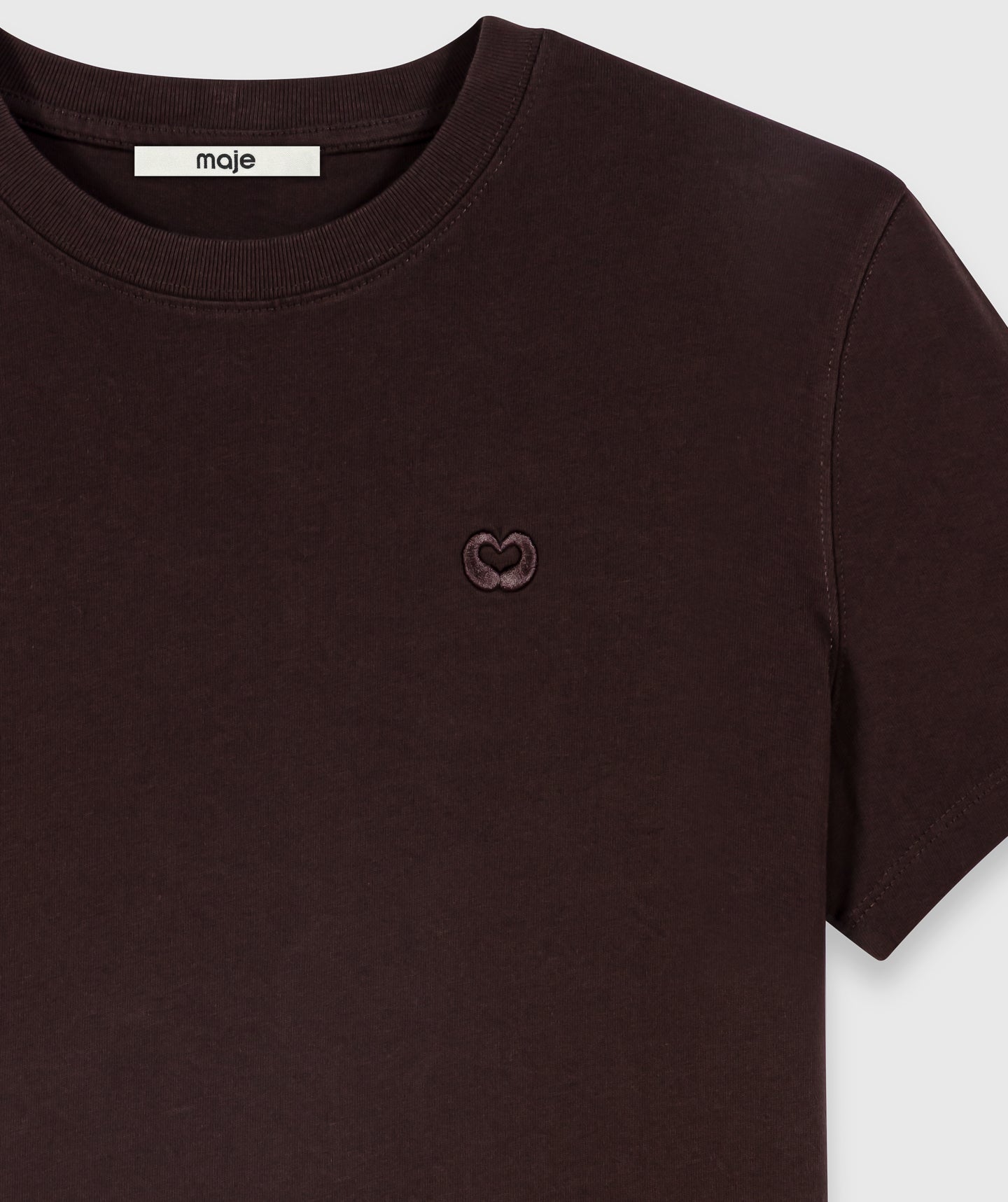 T-shirt with embroidered logo Dark Brown