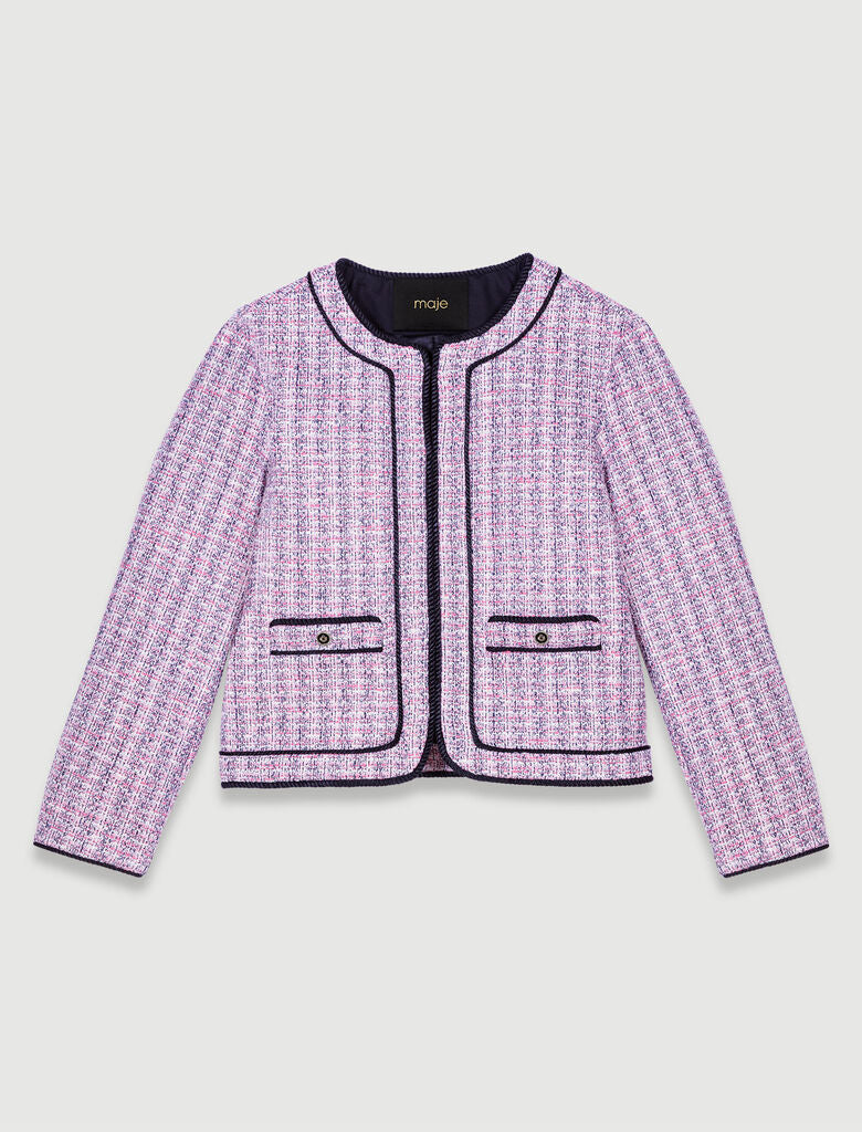Pink-Short Tweed Jacket