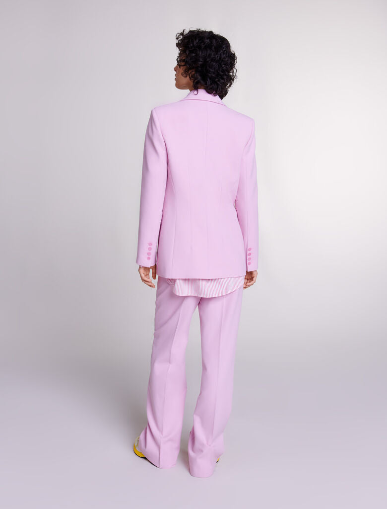 Pale Pink-Fitted suit jacket