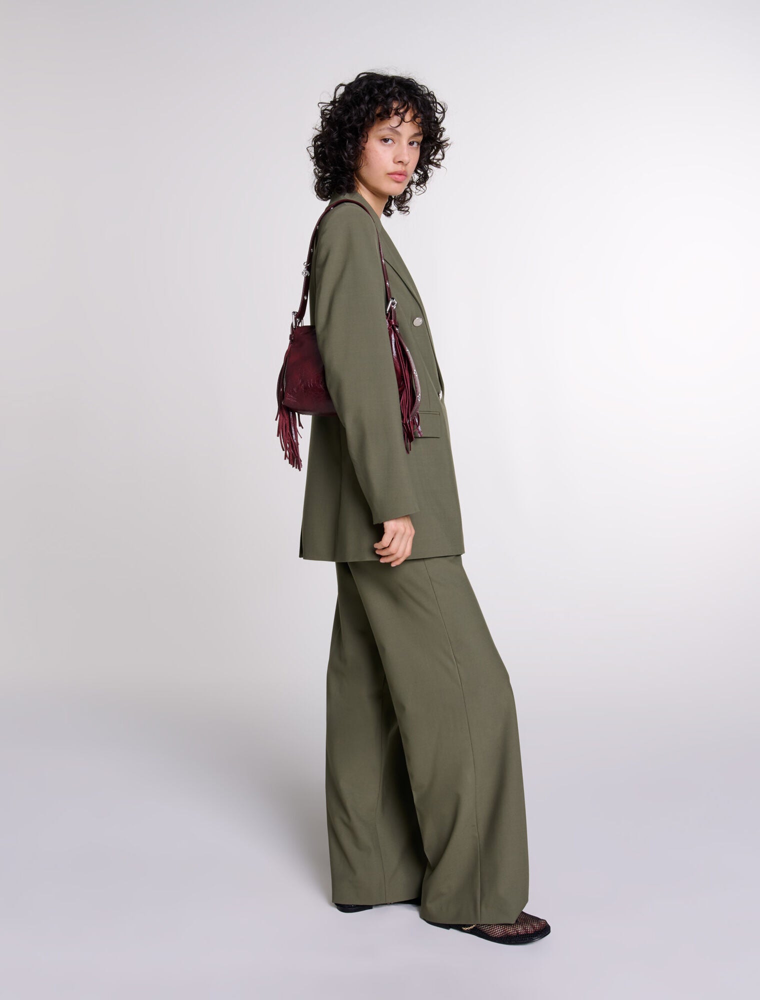 Khaki   Slim-fit suit jacket