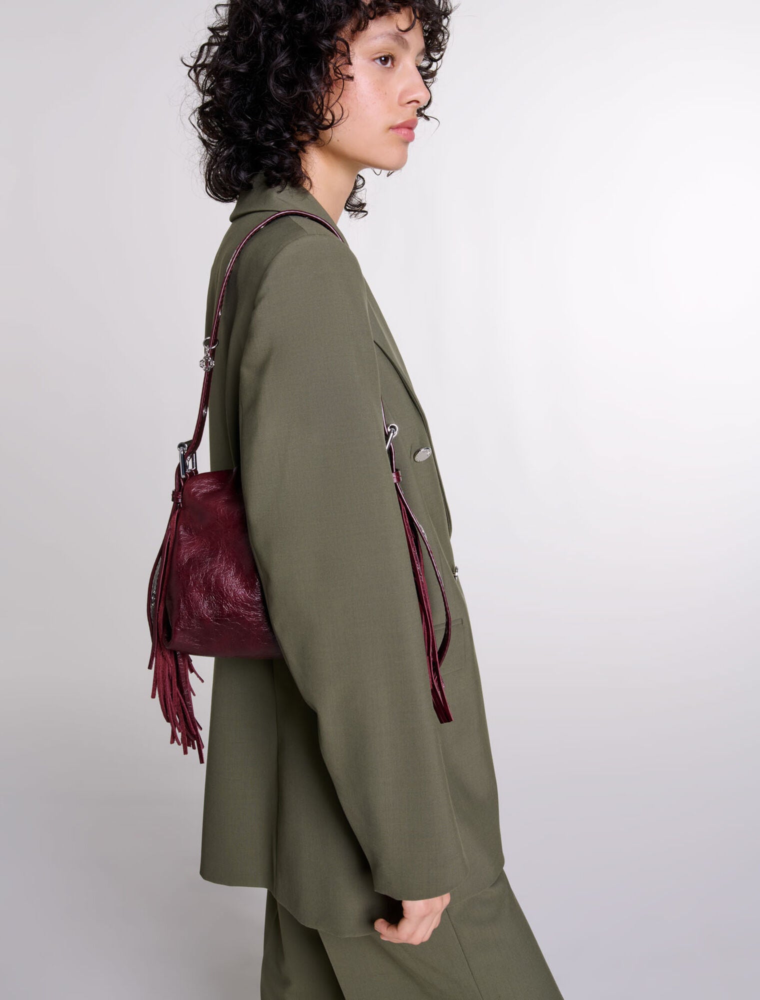 Khaki   Slim-fit suit jacket