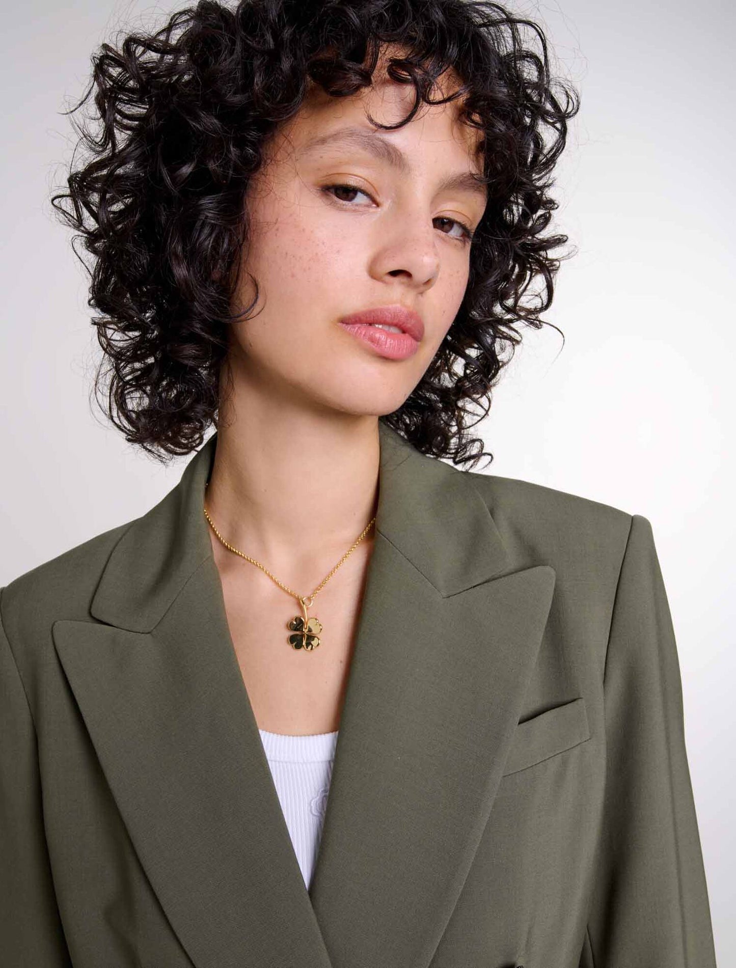 Khaki   Slim-fit suit jacket