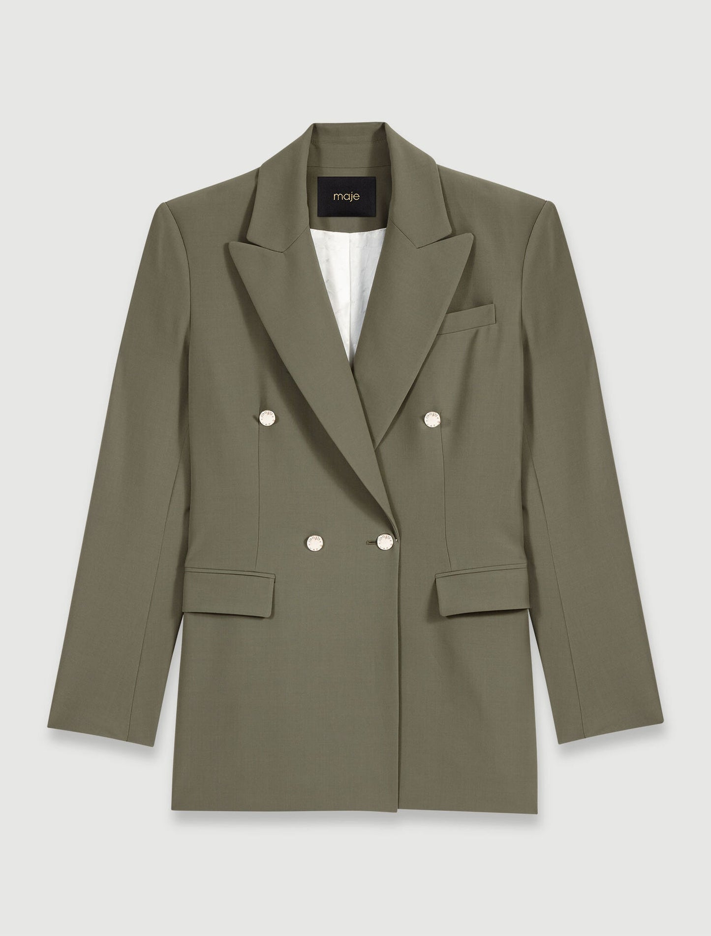 Khaki   Slim-fit suit jacket