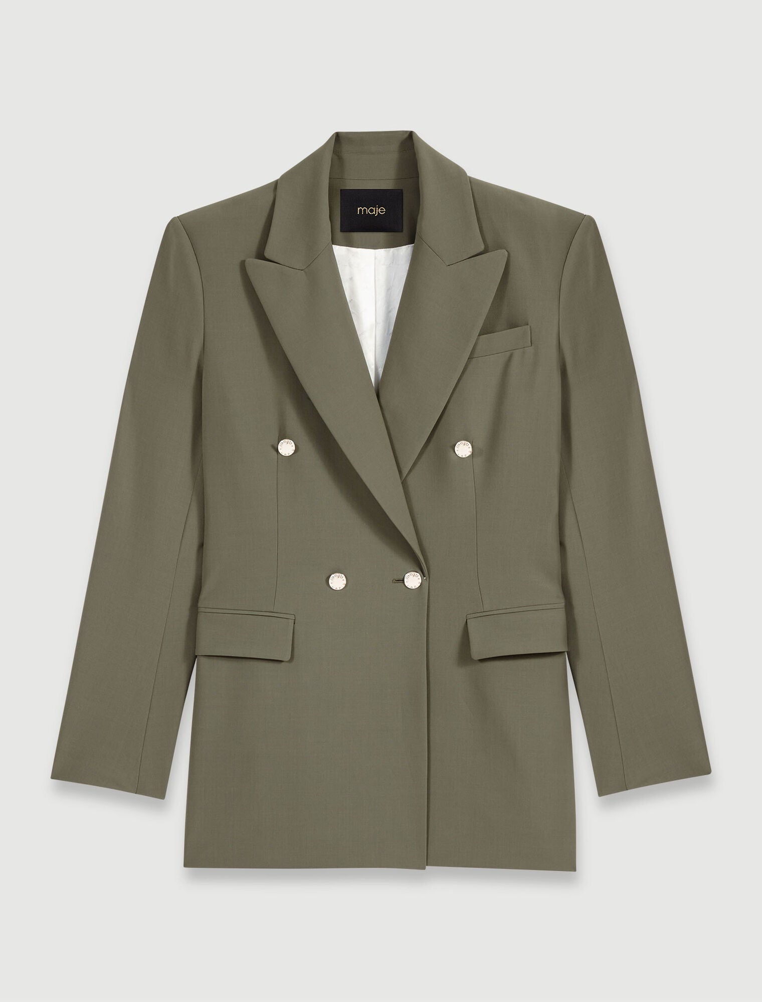 Khaki   Slim-fit suit jacket