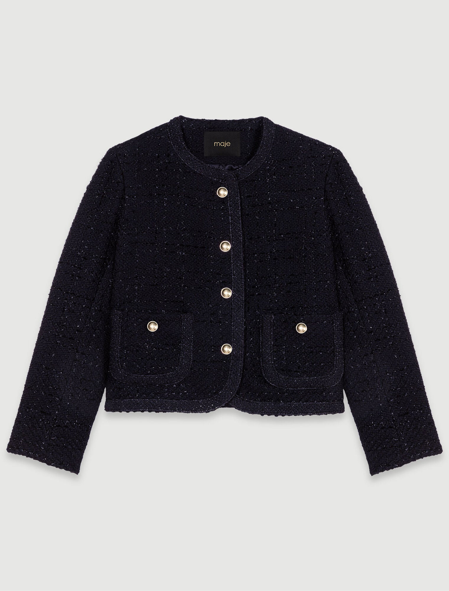 Black  -Short tweed jacket