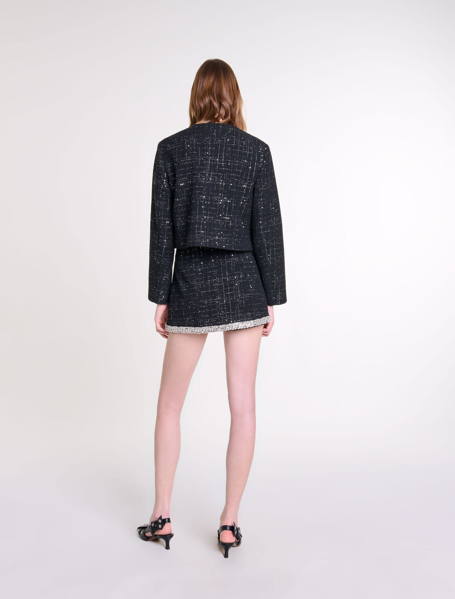 Short Tweed Jacket Maje.ae