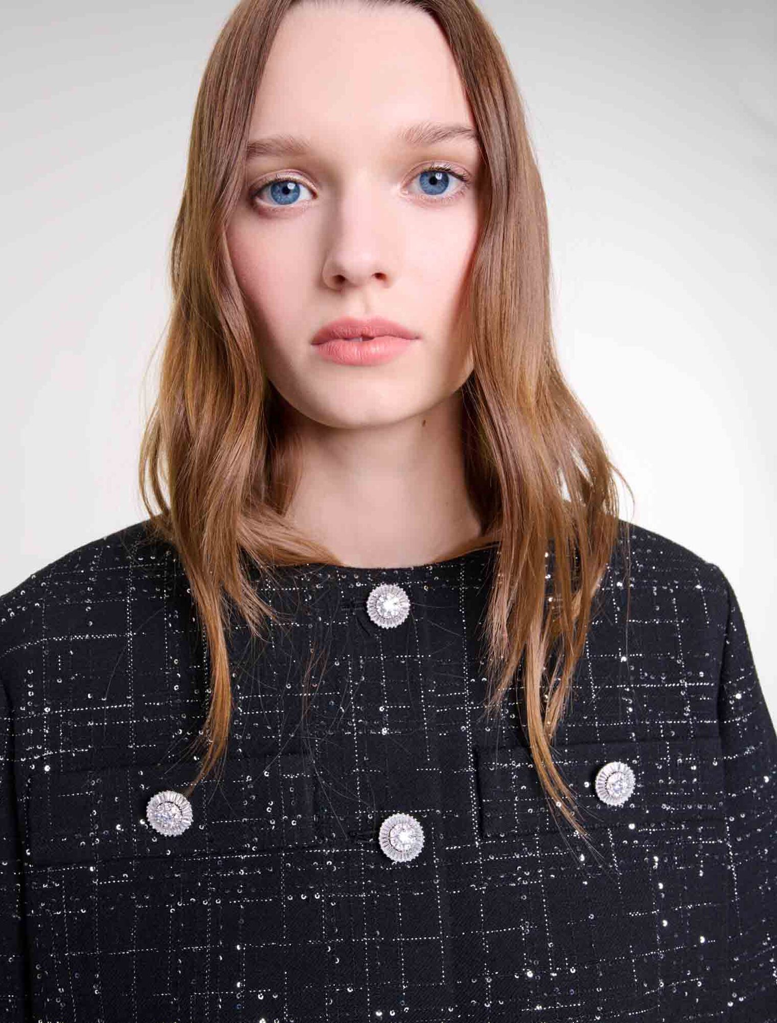 Short Tweed Jacket Maje.ae