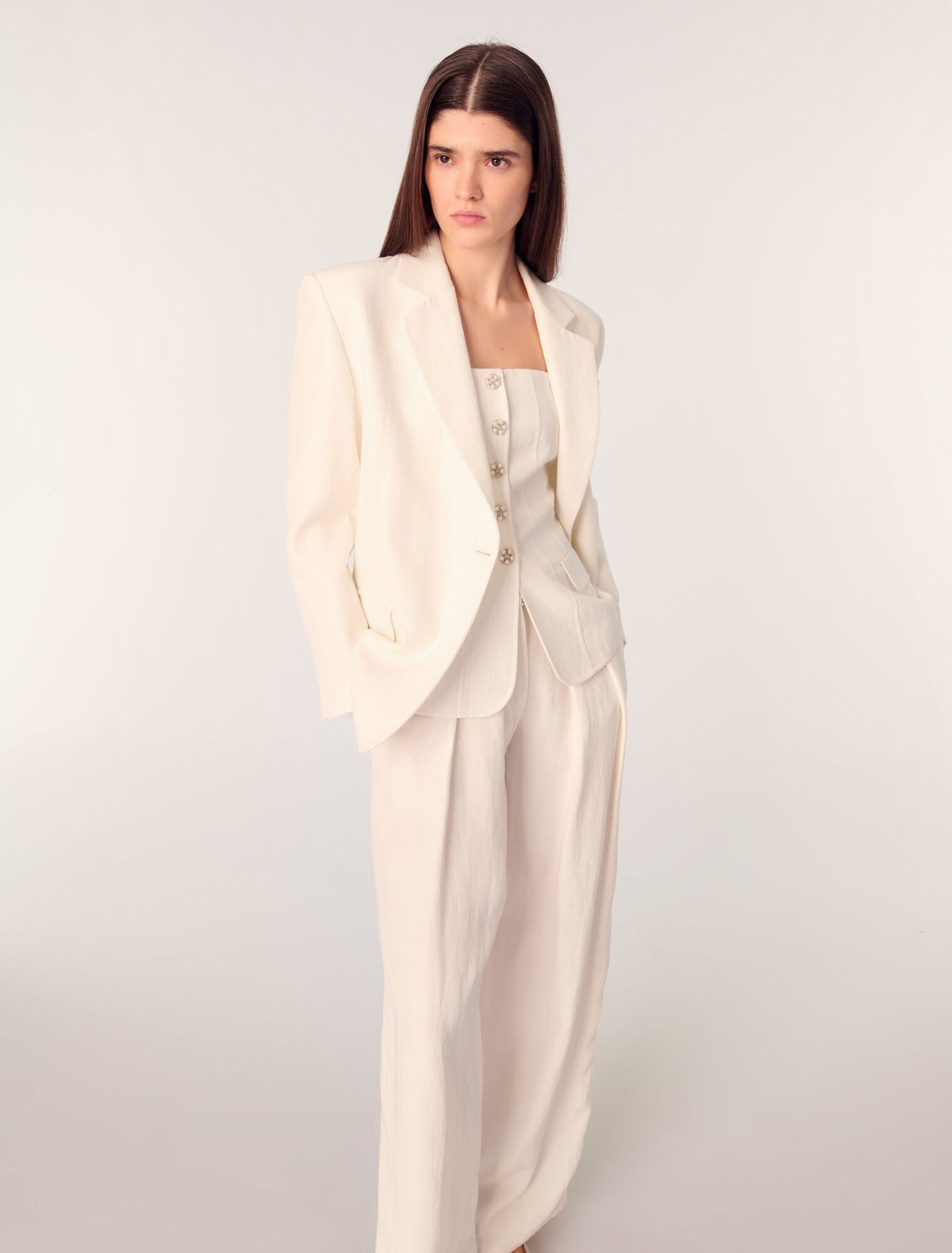 Ecru-Suit Jacket