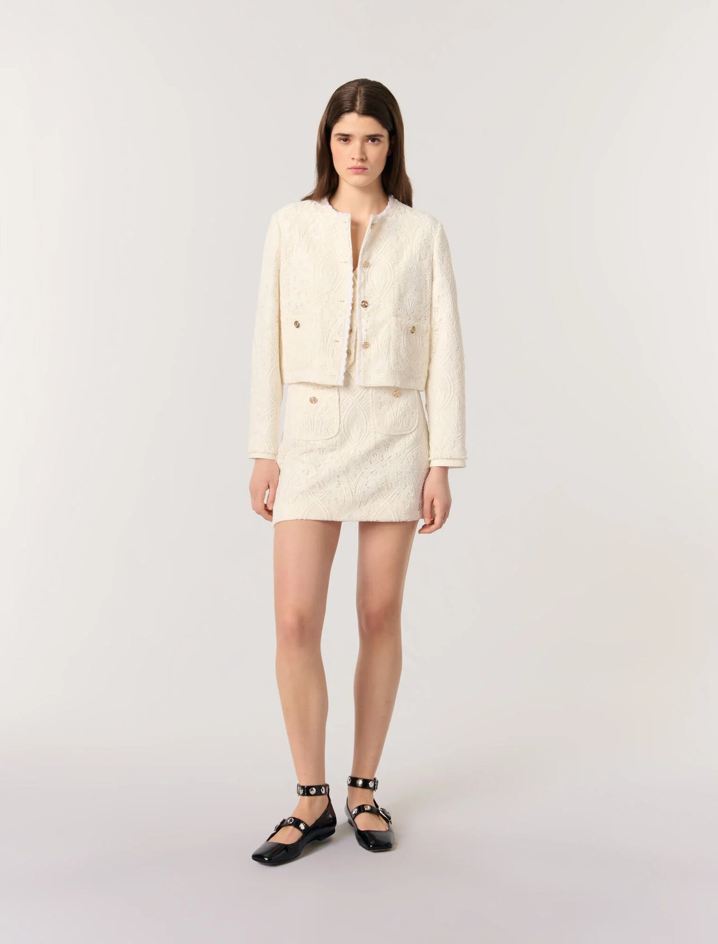 Ecru-featured-Short guipure jacket