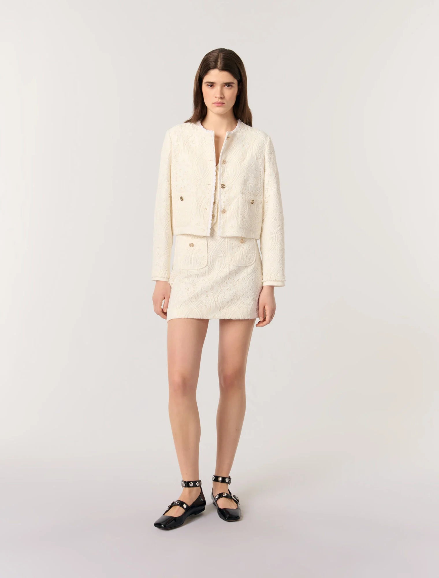 Ecru-featured-Short guipure jacket